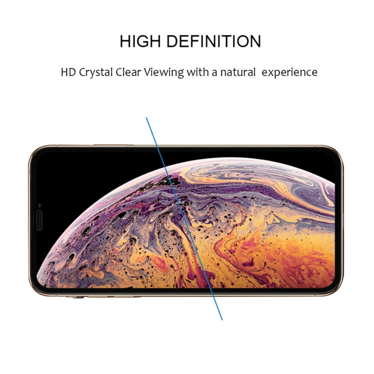 For iPhone XS Max 9H 2.5D Ultrathin Silk-screen Carbon Fiber Full Screen Protector Film, For iPhone XS Max Black 2.5D
