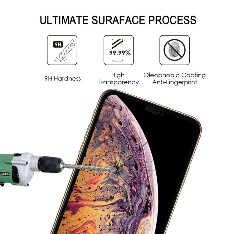For iPhone XS Max 9H 2.5D Ultrathin Silk-screen Carbon Fiber Full Screen Protector Film, For iPhone XS Max Black 2.5D