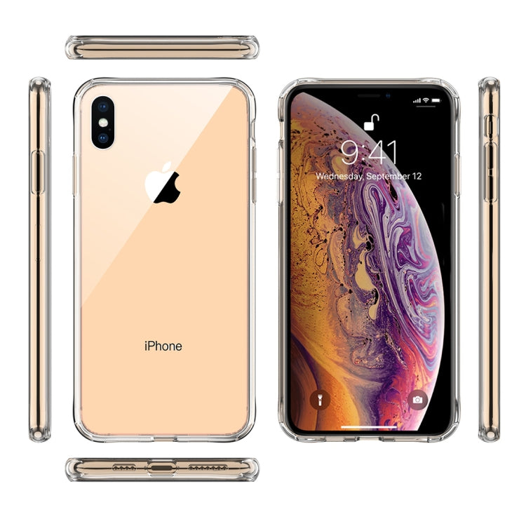 For iPhone XS Max Transparent Tempered Glass Shockproof Case, For iPhone XS Max
