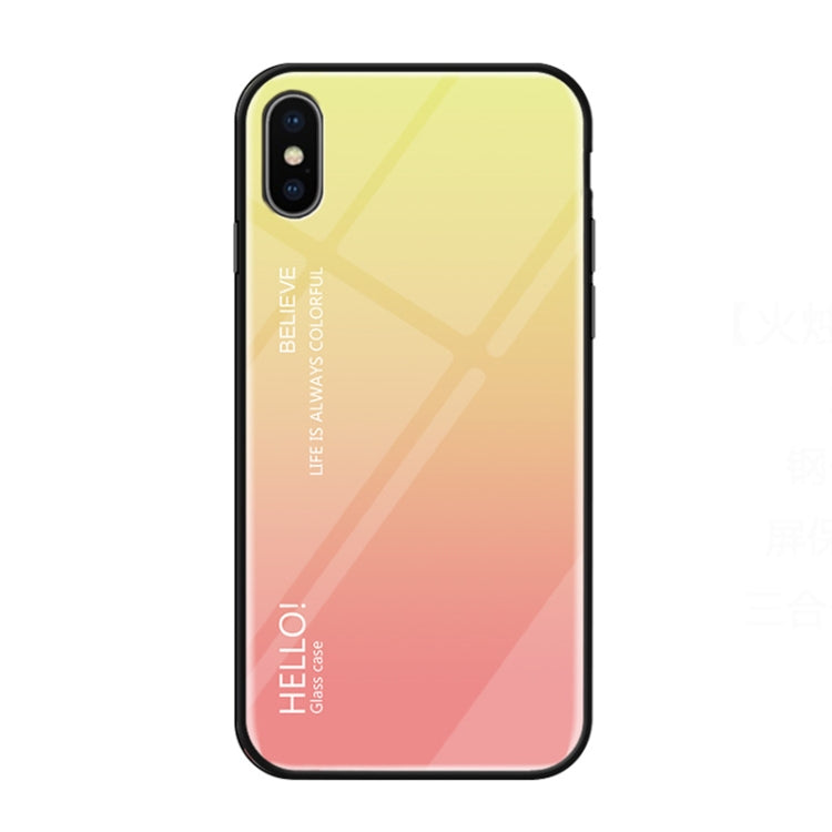 For iPhone XS Max Gradient Color Glass Case, iPhone XS Max