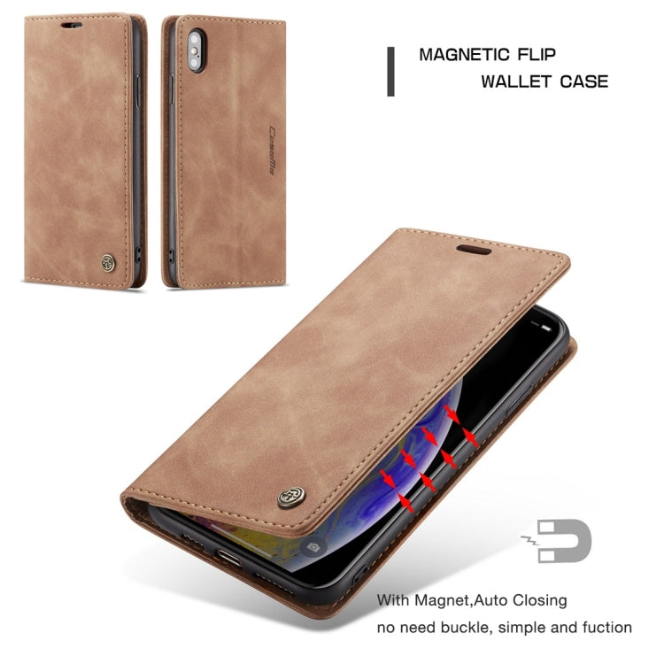 For iPhone XS Max CaseMe-013 Multifunctional Retro Frosted Horizontal Flip Leather Case with Card Slot & Holder & Wallet, For iPhone XS Max