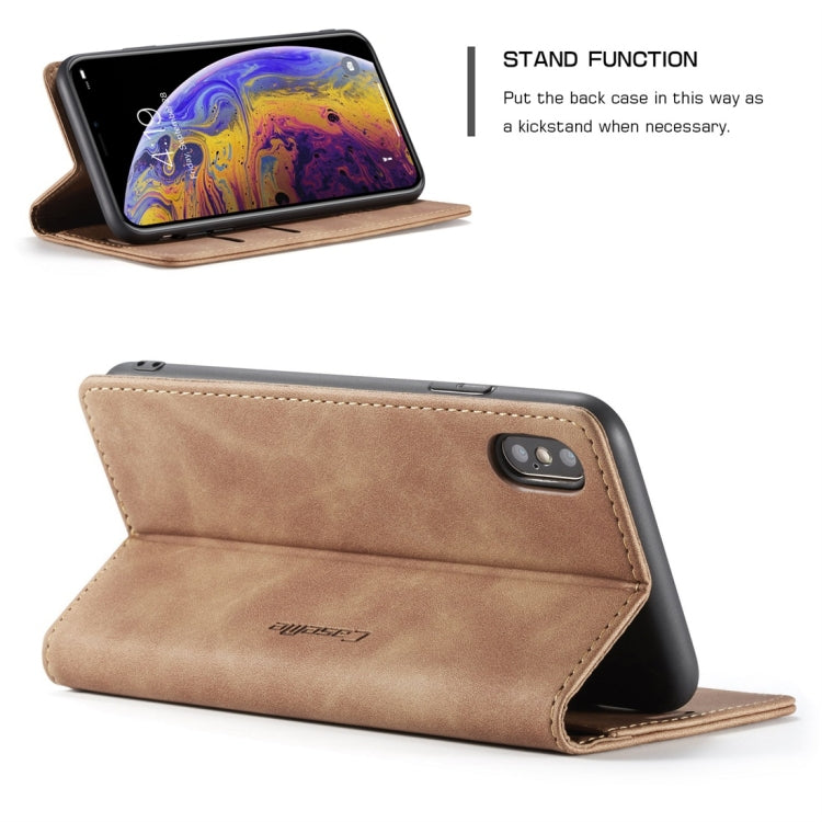 For iPhone XS Max CaseMe-013 Multifunctional Retro Frosted Horizontal Flip Leather Case with Card Slot & Holder & Wallet, For iPhone XS Max