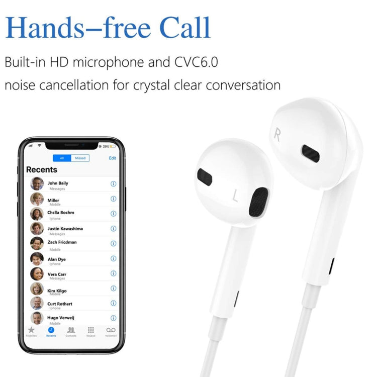 GL069 8 Pin Port Bluetooth Module Pop-up Window Wired Stereo Earphones with Mic, GL069