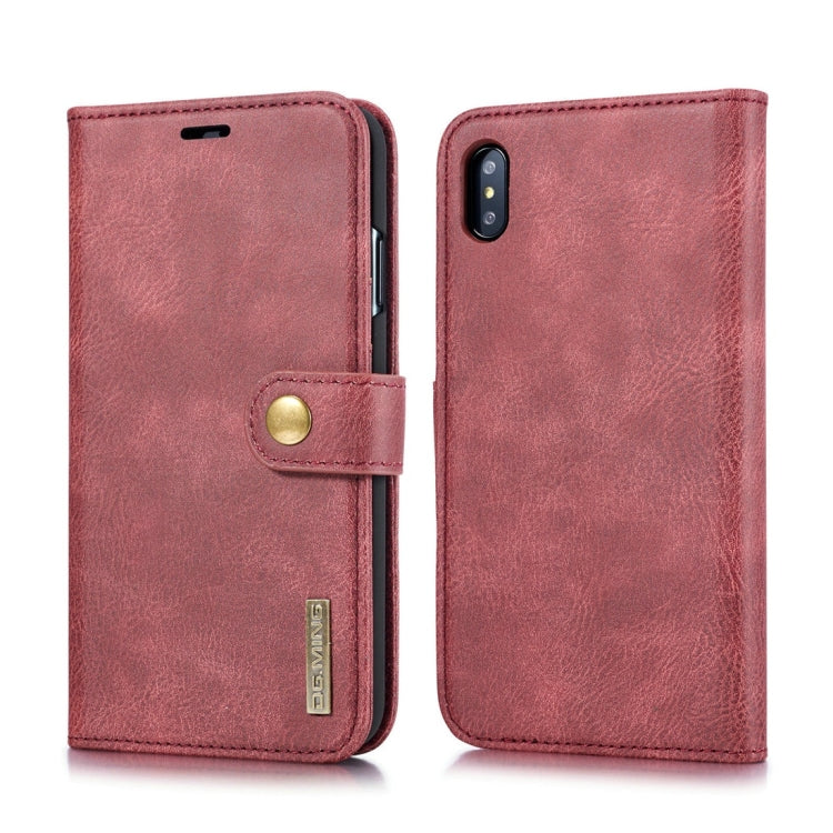 For iPhone XS Max DG.MING Crazy Horse Texture Flip Detachable Magnetic Leather Case with Holder & Card Slots & Wallet, iPhone XS Max, For iPhone XS Max