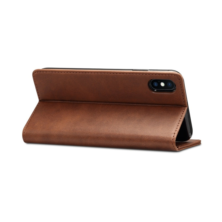 For iPhone XS Max Suteni Calf Texture Horizontal Flip Leather Case with Holder & Card Slots & Wallet, iPhone XS Max