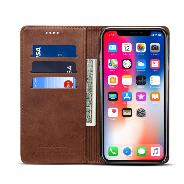 For iPhone XS Max Suteni Calf Texture Horizontal Flip Leather Case with Holder & Card Slots & Wallet, iPhone XS Max