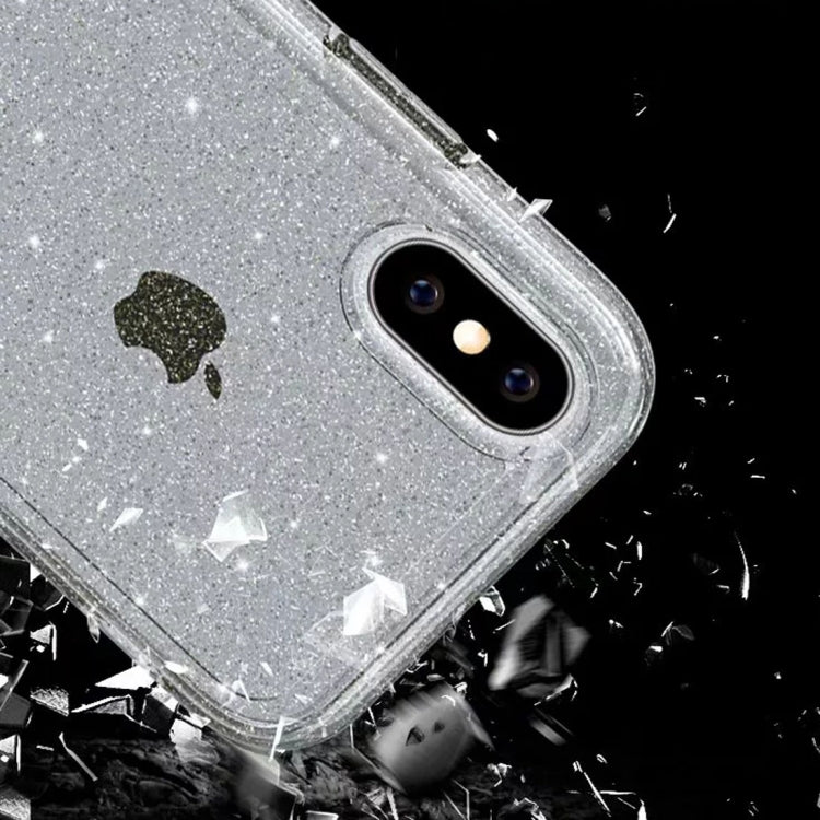 For iPhone XS Max Shockproof Terminator Style Glitter Powder Protector Case, iPhone XS Max (Pink), iPhone XS Max (Grey), iPhone XS Max (White)