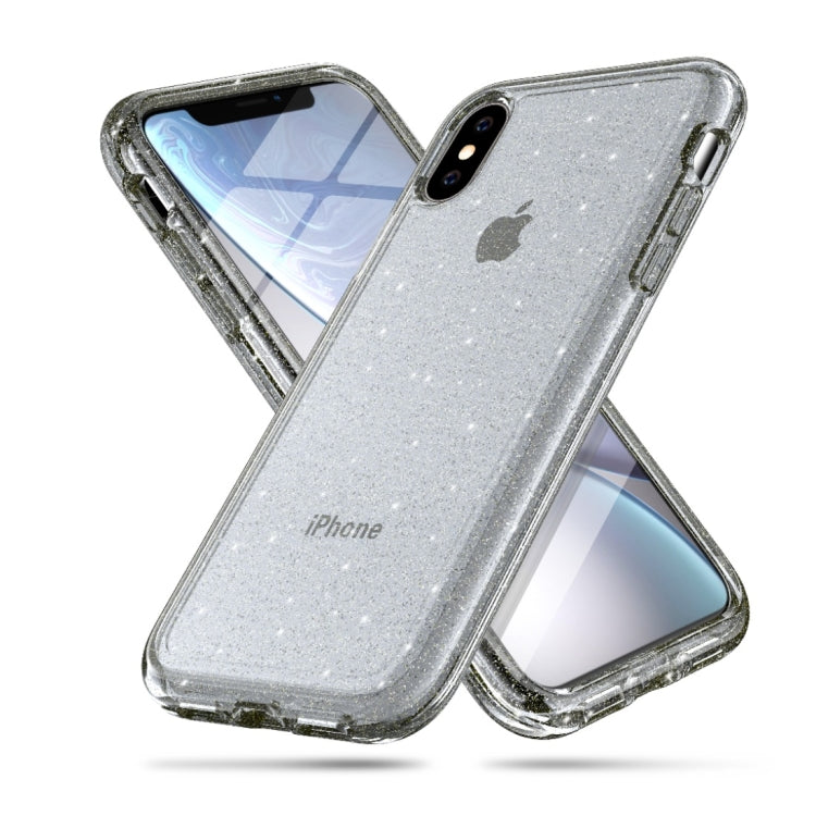 For iPhone XS Max Shockproof Terminator Style Glitter Powder Protector Case, iPhone XS Max (Pink), iPhone XS Max (Grey), iPhone XS Max (White)