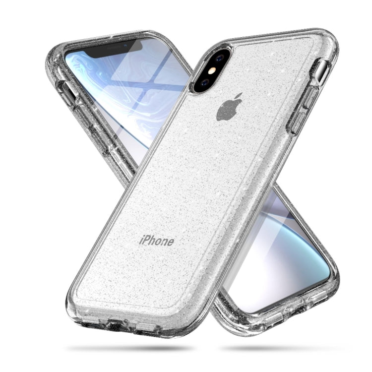For iPhone XS Max Shockproof Terminator Style Glitter Powder Protector Case, iPhone XS Max (Pink), iPhone XS Max (Grey), iPhone XS Max (White)