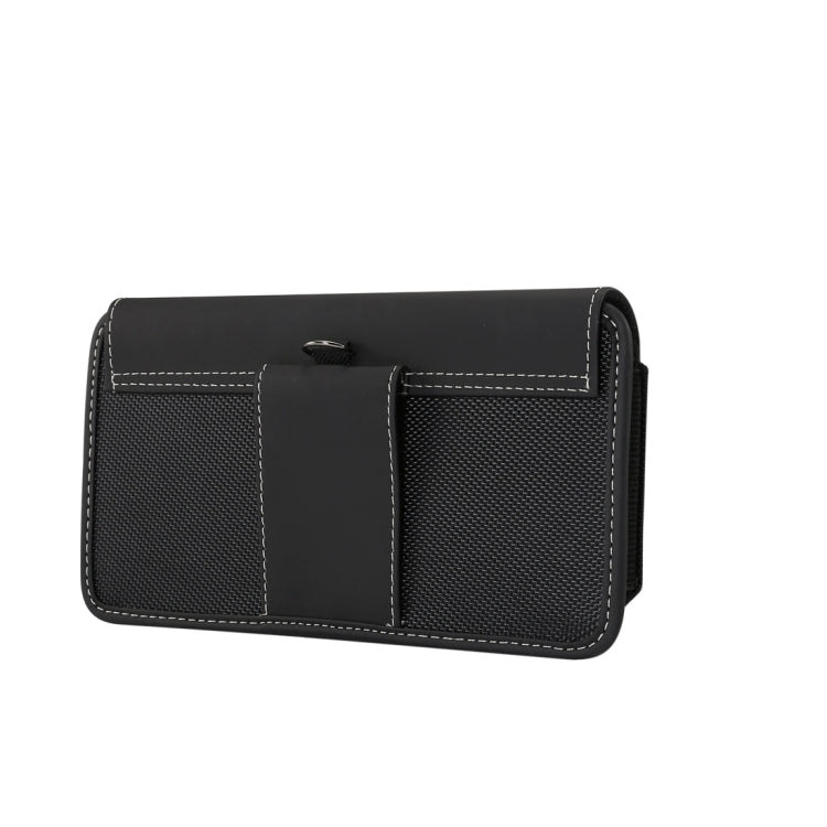 For iPhone XS Max Men Universal Oxford Cloth Portable Mobile Phone Waist Pack Leather Case / Huawei Mate 20 / 6.3 Inch or Below Smartphones