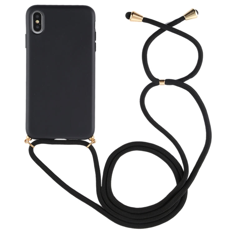 For iPhone XS Max For iPhone XS Max TPU Anti-Fall Mobile Phone Case With Lanyard, For iPhone XS Max