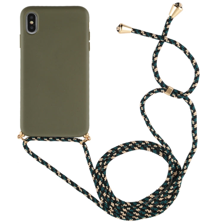 For iPhone XS Max For iPhone XS Max TPU Anti-Fall Mobile Phone Case With Lanyard, For iPhone XS Max