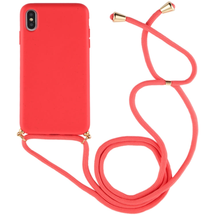 For iPhone XS Max For iPhone XS Max TPU Anti-Fall Mobile Phone Case With Lanyard, For iPhone XS Max