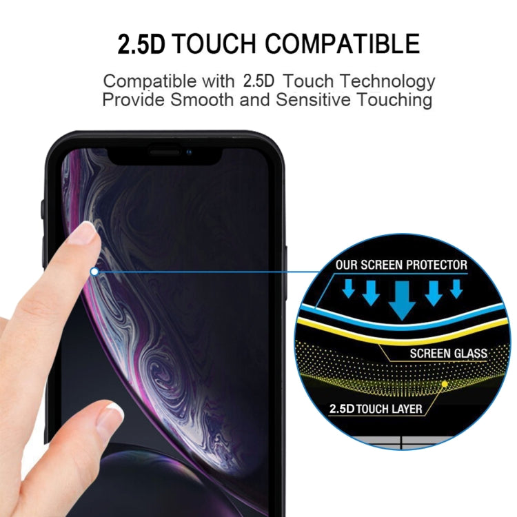 For iPhone 11 / XR 9H 2.5D Ultrathin Silk-screen Carbon Fiber Full Screen Protector Film