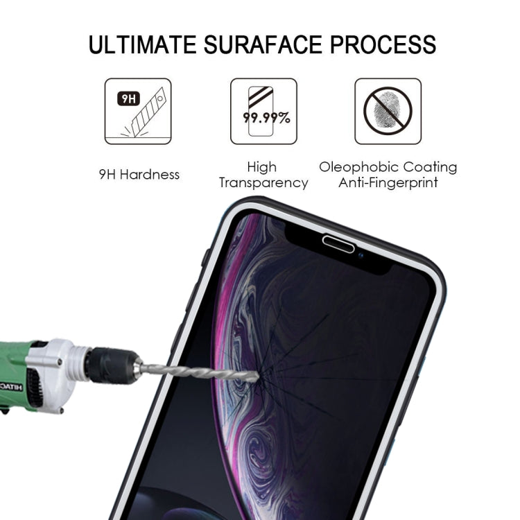 For iPhone 11 / XR 9H 2.5D Ultrathin Silk-screen Carbon Fiber Full Screen Protector Film, For XR