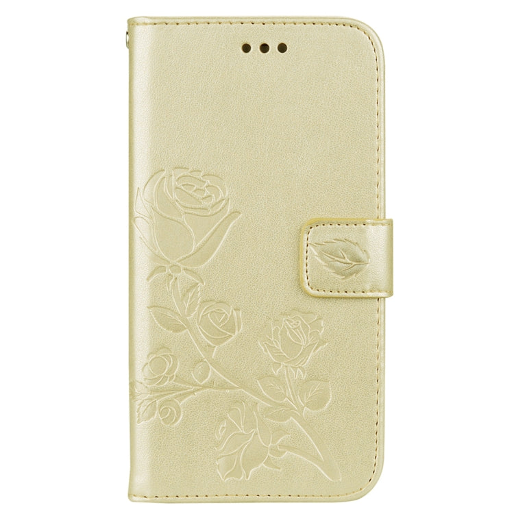 For iPhone XR Rose Embossed Horizontal Flip PU Leather Case,  with Holder & Card Slots & Wallet
