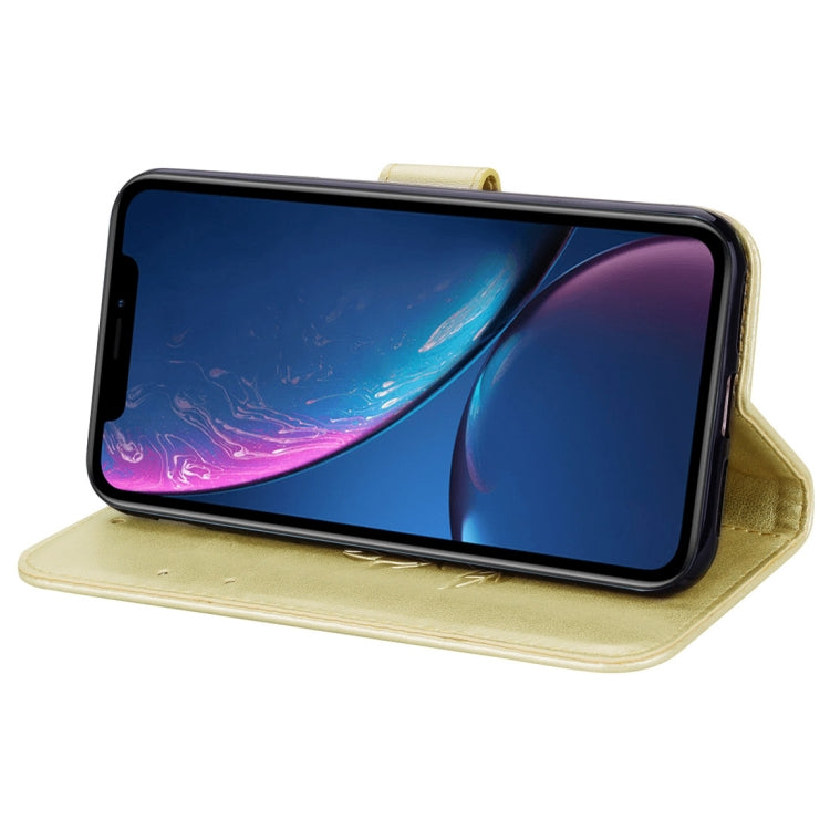 For iPhone XR Rose Embossed Horizontal Flip PU Leather Case,  with Holder & Card Slots & Wallet
