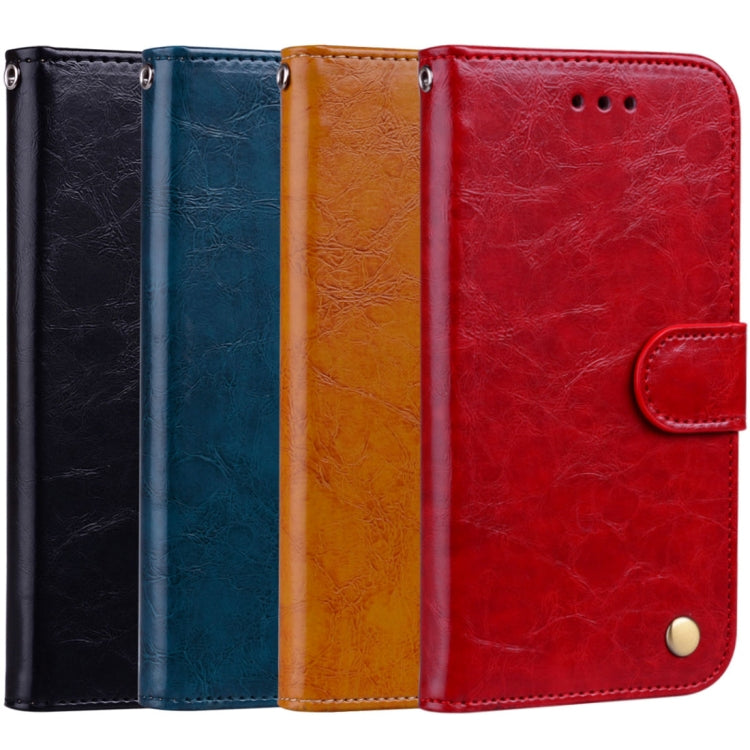 Étui à rabat horizontal en cuir pour iPhone XR, style professionnel, texture huile-cire, avec support, emplacements pour cartes et portefeuille