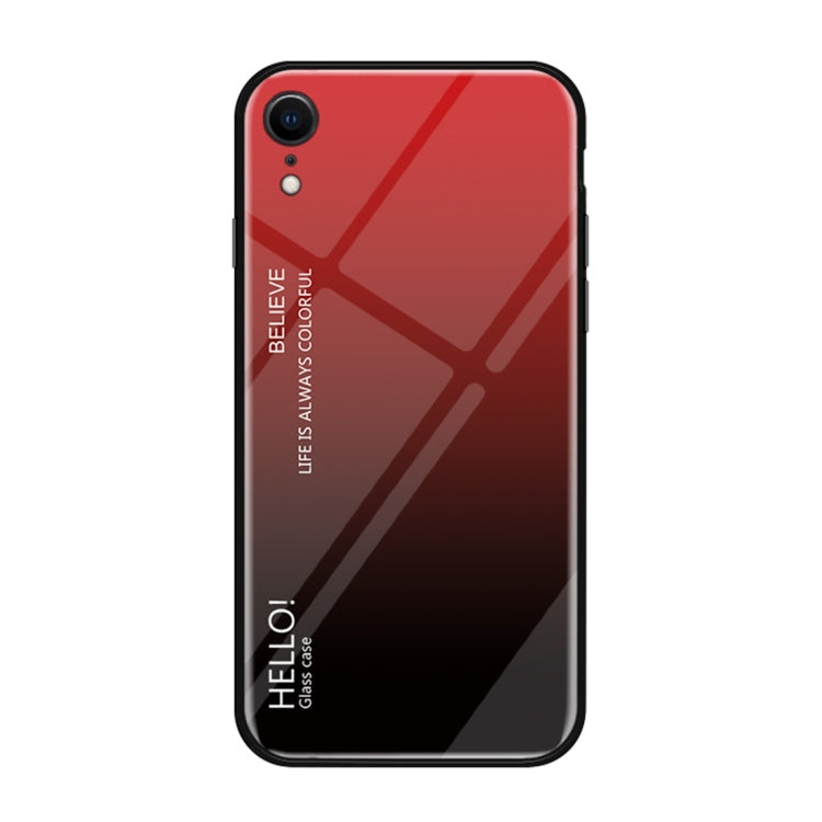 For iPhone XR Gradient Color Glass Case, iPhone XR