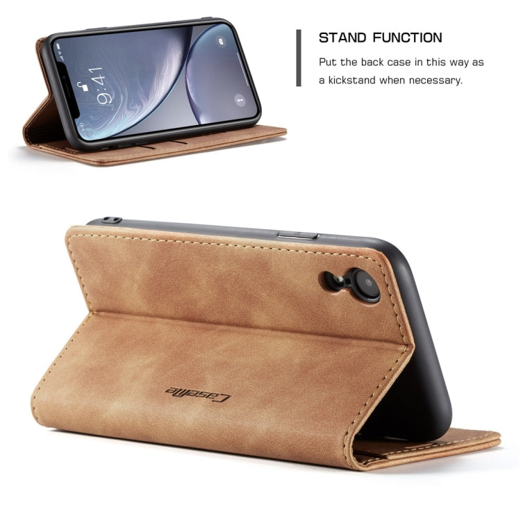 For iPhone XR CaseMe-013 Multifunctional Retro Frosted Horizontal Flip Leather Case with Card Slot & Holder & Wallet, For iPhone XR