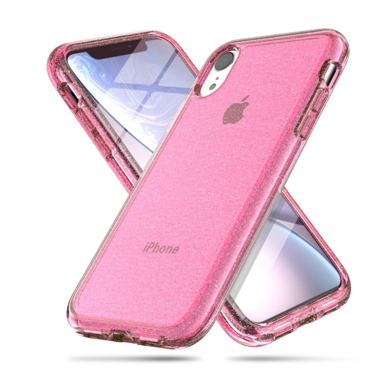 For iPhone XR Shockproof Terminator Style Glitter Powder Protector Case, iPhone XR (Pink), iPhone XR (Grey), iPhone XR (White)