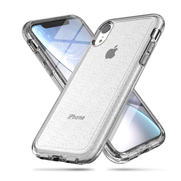 For iPhone XR Shockproof Terminator Style Glitter Powder Protector Case, iPhone XR (Pink), iPhone XR (Grey), iPhone XR (White)