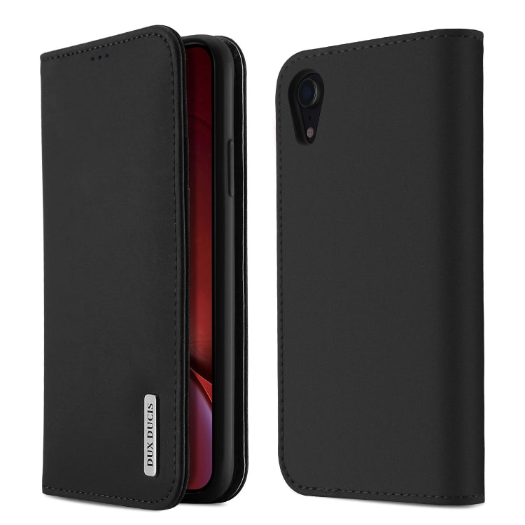 Étui en TPU + PU + cuir pour iPhone XR DUX DUCIS WISH Series avec emplacements pour cartes et portefeuille, iPhone XR