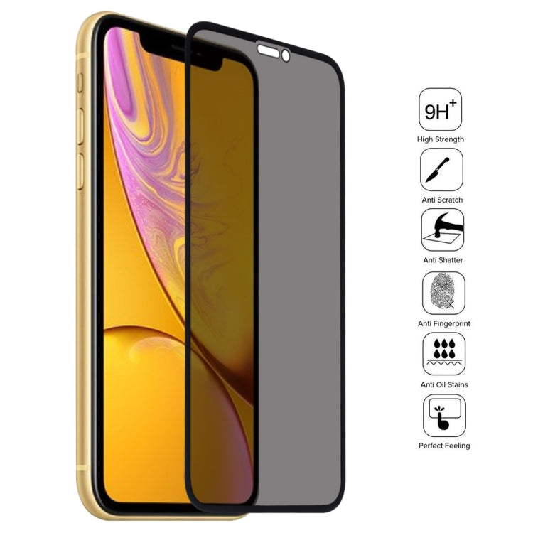 For iPhone XR 9H 6D Anti-peep Tempered Glass Film
