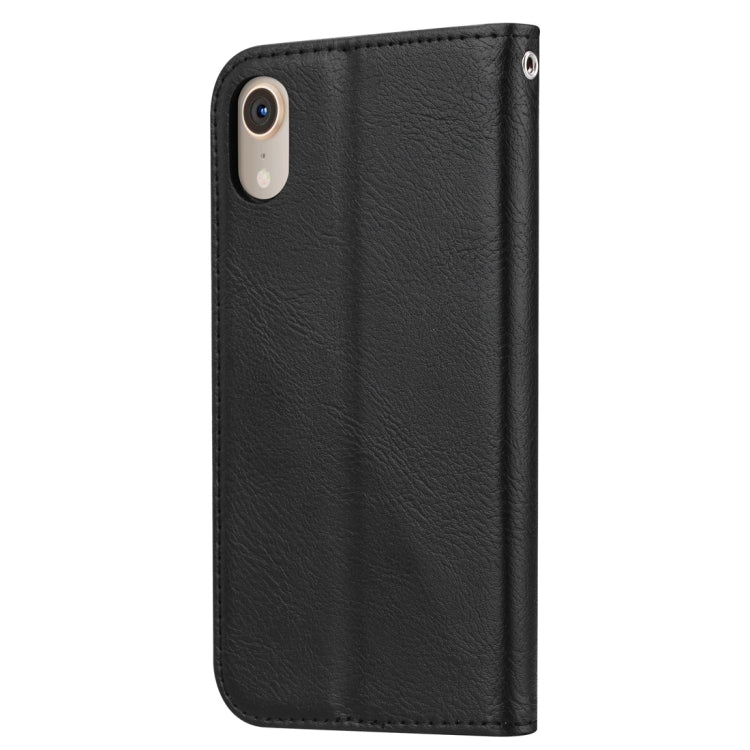 For iPhone XR Knead Skin Texture Horizontal Flip Leather Case with Photo Frame & Holder & Card Slots & Wallet, For iPhone XR