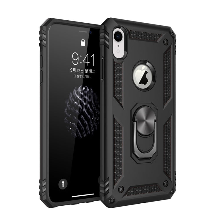 For iPhone XR Armor Shockproof TPU + PC Protective Case with 360 Degree Rotation Holder, For iPhone XR