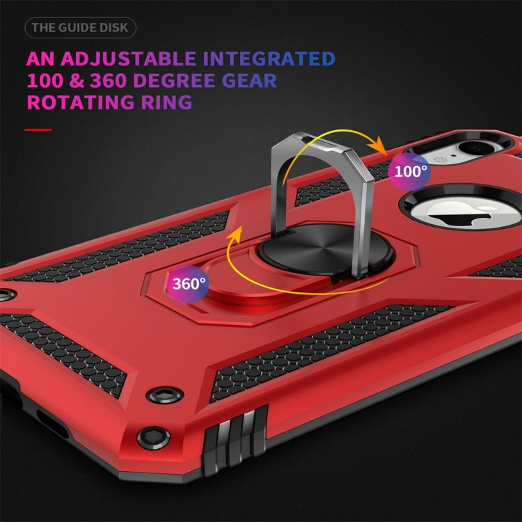 For iPhone XR Armor Shockproof TPU + PC Protective Case with 360 Degree Rotation Holder, For iPhone XR
