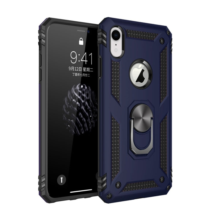 For iPhone XR Armor Shockproof TPU + PC Protective Case with 360 Degree Rotation Holder, For iPhone XR