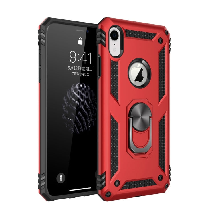 For iPhone XR Armor Shockproof TPU + PC Protective Case with 360 Degree Rotation Holder, For iPhone XR