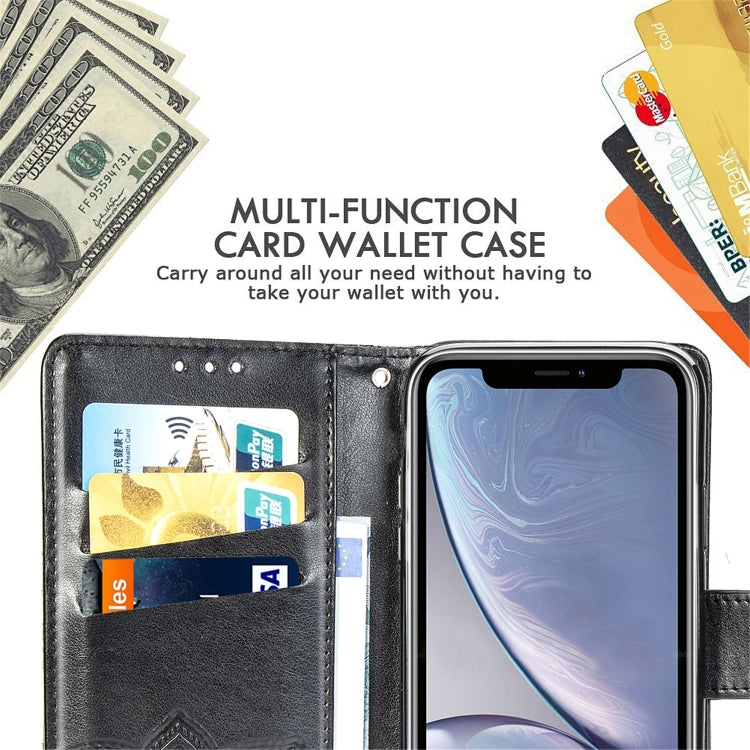 For iPhone XR Butterfly Love Flowers Embossing Horizontal Flip Leather Case with Holder & Card Slots & Wallet & Lanyard, For iPhone XR