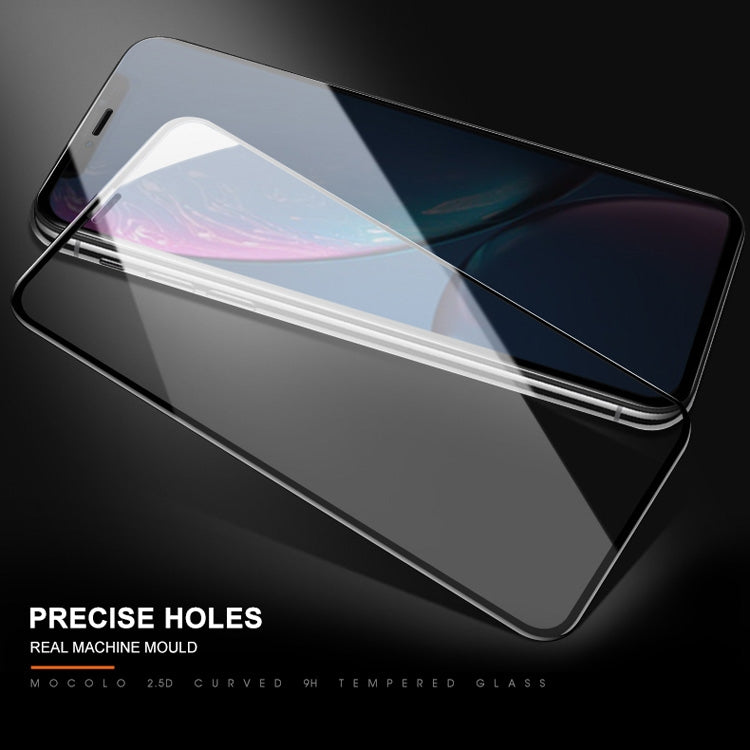 For iPhone 11 / XR mocolo 0.33mm 9H 2.5D Silk Print Tempered Glass Film, iPhone XR