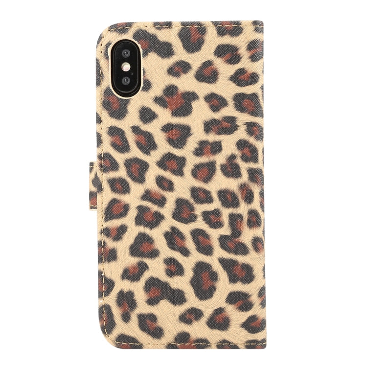 For iPhone XS Leopard Pattern Horizontal Flip Leather Case with Holder & Card Slots