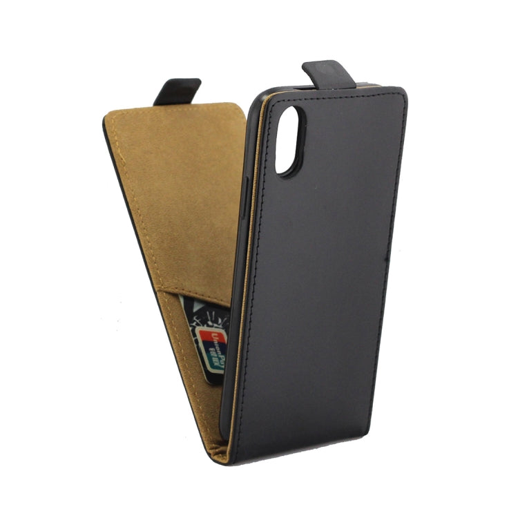 For iPhone XR Business Style Vertical Flip TPU Leather Case with Card Slot, For XR