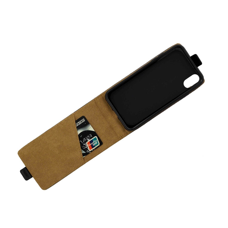 For iPhone XR Business Style Vertical Flip TPU Leather Case with Card Slot, For XR