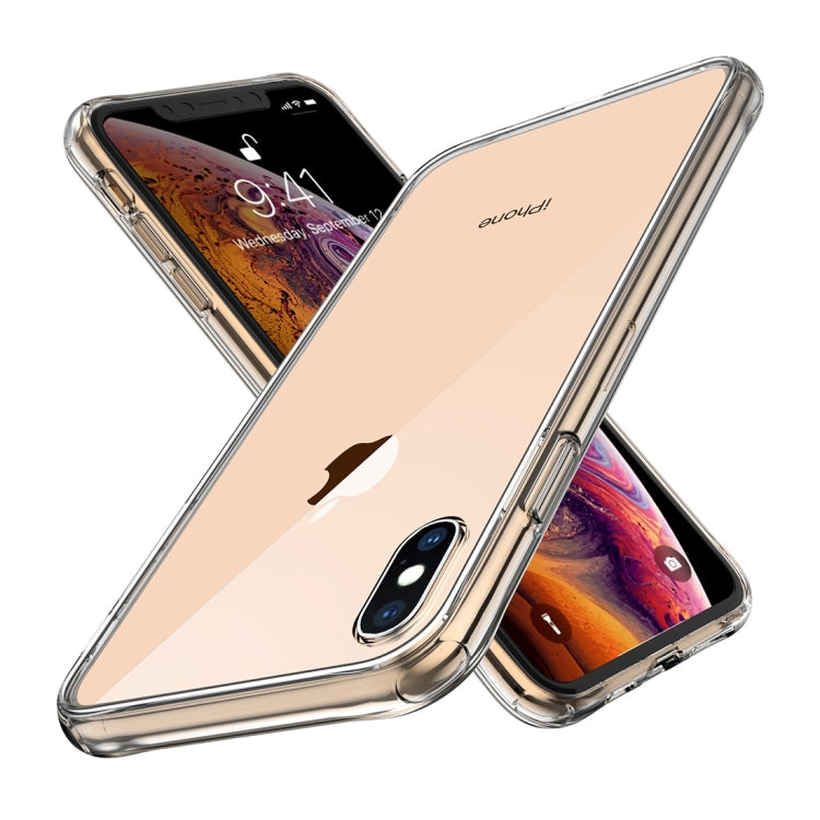 For iPhone X / XS Transparent Tempered Glass Shockproof Case, For iPhone XS & X