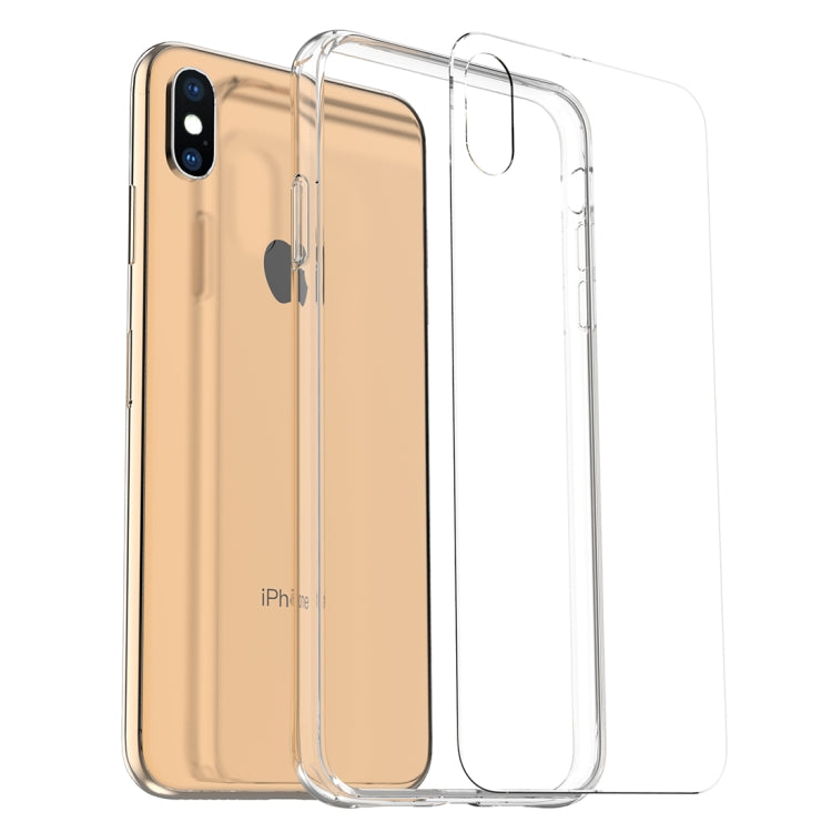 For iPhone X / XS Transparent Tempered Glass Shockproof Case, For iPhone XS & X