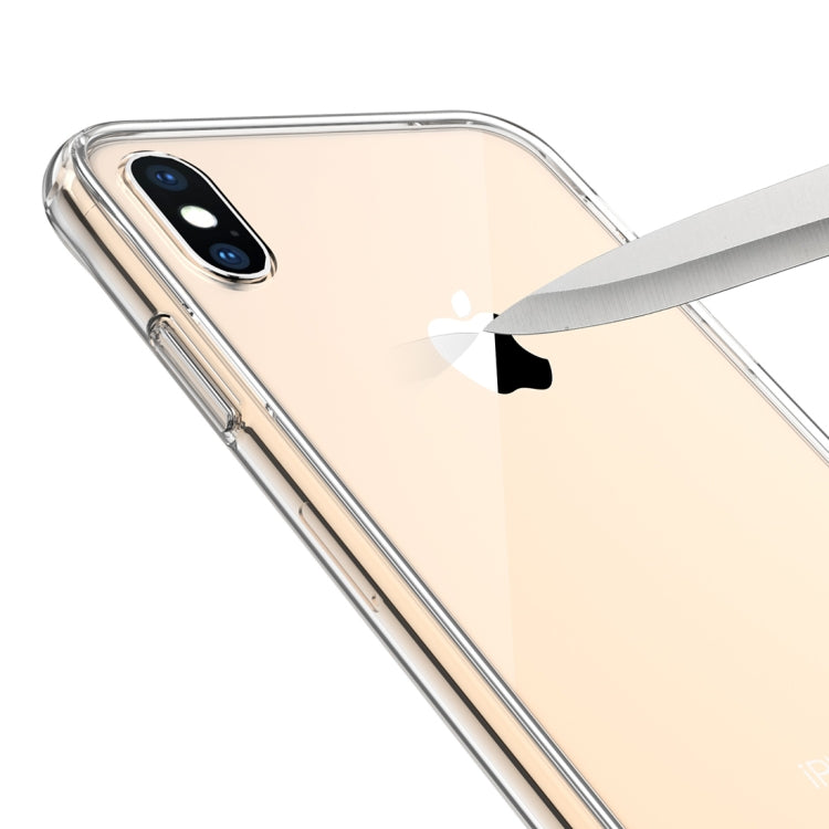 For iPhone X / XS Transparent Tempered Glass Shockproof Case, For iPhone XS & X