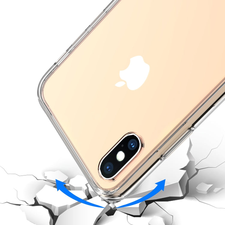 For iPhone X / XS Transparent Tempered Glass Shockproof Case, For iPhone XS & X