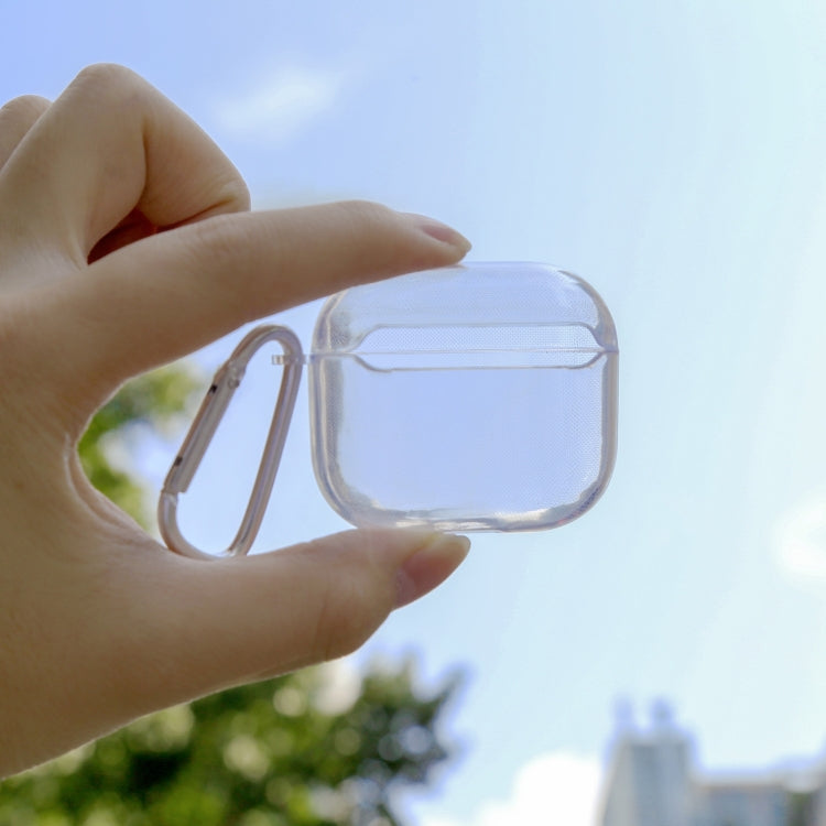 Split Transparent PC Earphone Protective Case with Hook For AirPods 3, For AirPods 3 PC with Hook