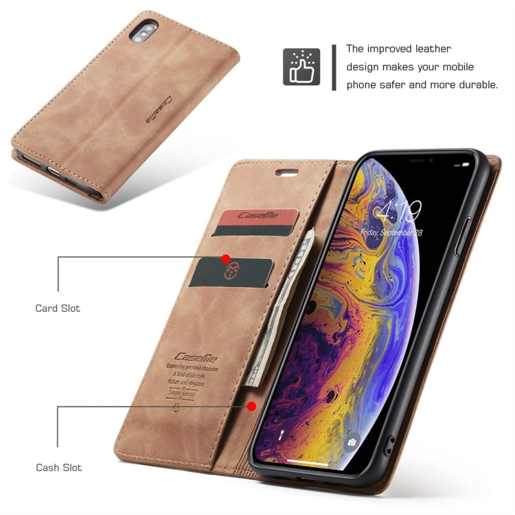 For iPhone X / XS CaseMe-013 Multifunctional Retro Frosted Horizontal Flip Leather Case with Card Slot & Holder & Wallet, For iPhone X / XS