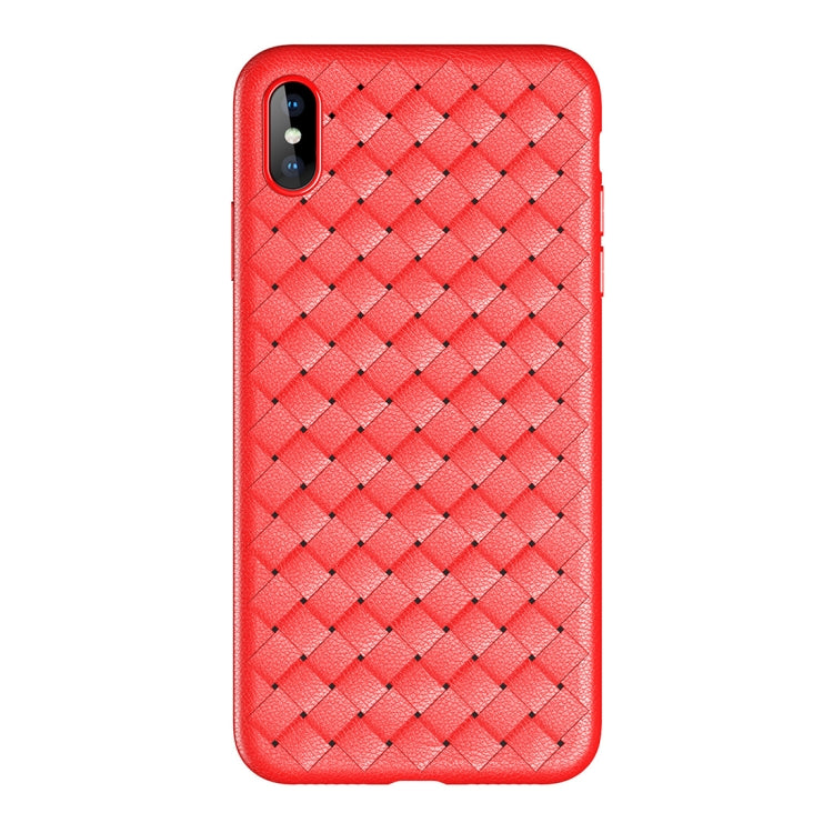 For iPhone XS ROCK Slim Weave Style TPU Soft Case