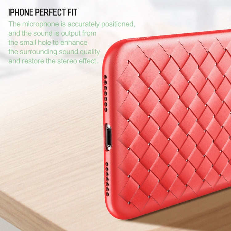 For iPhone XS ROCK Slim Weave Style TPU Soft Case