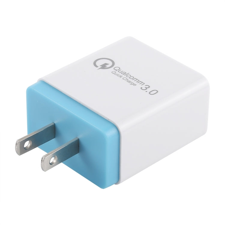 Chargeur rapide de voyage AR-QC-03 2,1 A 3 ports USB, prise US, AR-QC-03 US, prise US bleu