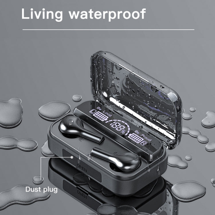 278 TWS External Noise Cancelling Touch Bluetooth Earphone with Charging Box, Support LED Power Digital Display & Breathing Lights & Call & Voice Assistant, 278 Black, 278 White