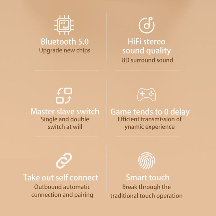 278 TWS External Noise Cancelling Touch Bluetooth Earphone with Charging Box, Support LED Power Digital Display & Breathing Lights & Call & Voice Assistant, 278 Black, 278 White