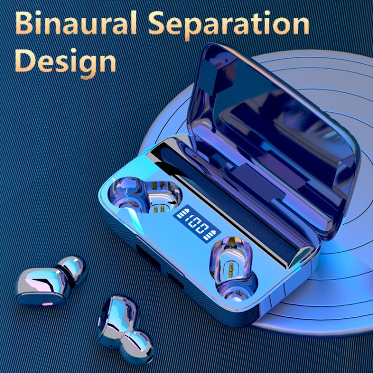 A9 TWS CVC8.0 and DSP Dual Noise Cancelling Bluetooth Earphone with Magnetic Charging Box & LED Digital Display, Support Touch & HD Call & Siri & Power Bank, A9